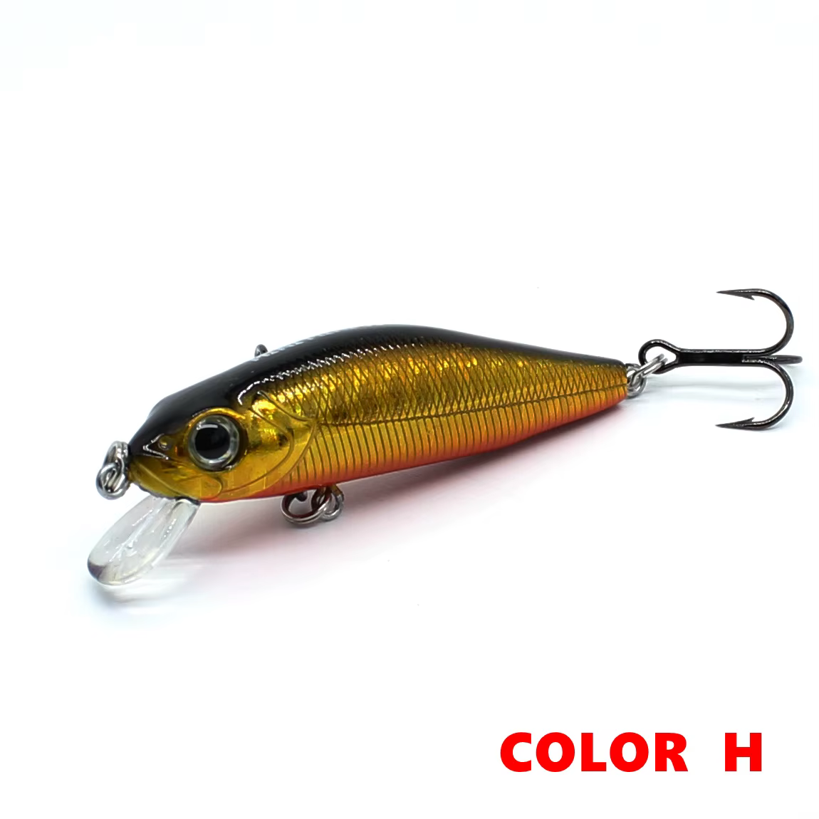 Wobbler Minnow sinking - 5,5g anzuelos VMC afilados - imagen 2