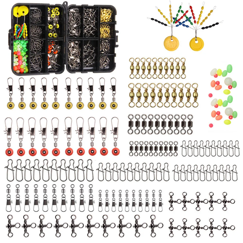 Giratorios de pesca conector rodante, cuentas y tapón flotante – Set - imagen 3