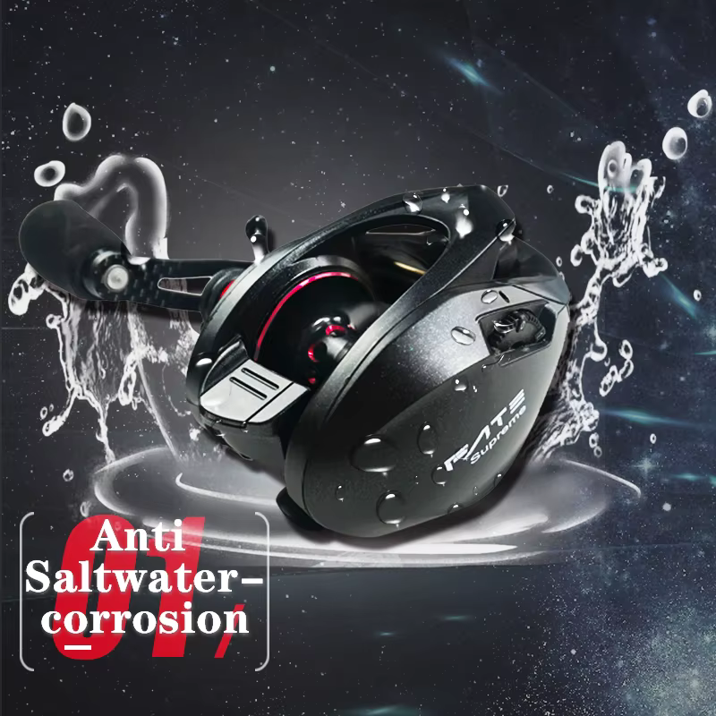 Carrete FATE Baitcasting 7.3:1 – Arrastre 8kg larga distancia - imagen 3