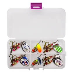 Señuelos Crankbait de metal giratorio para lucio y trucha
