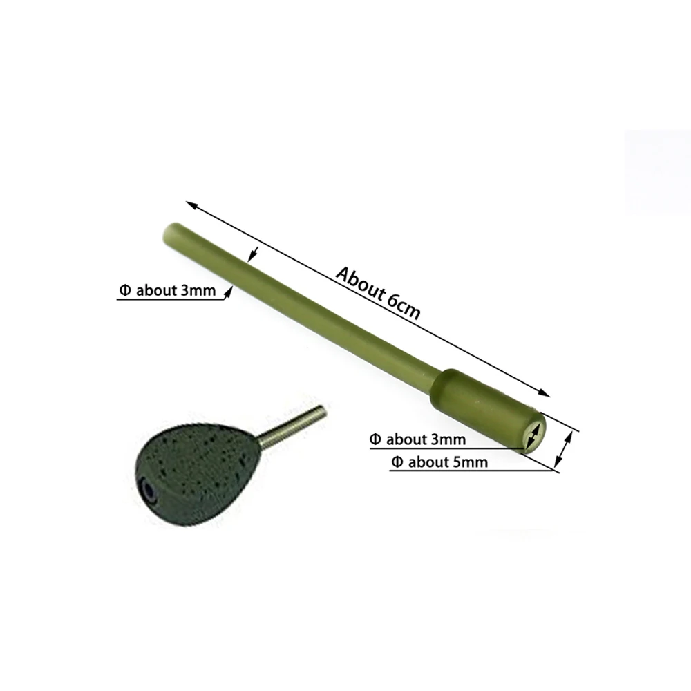 JIGEECARP tubo cónico peso en línea para carpa con manga de goma - imagen 4