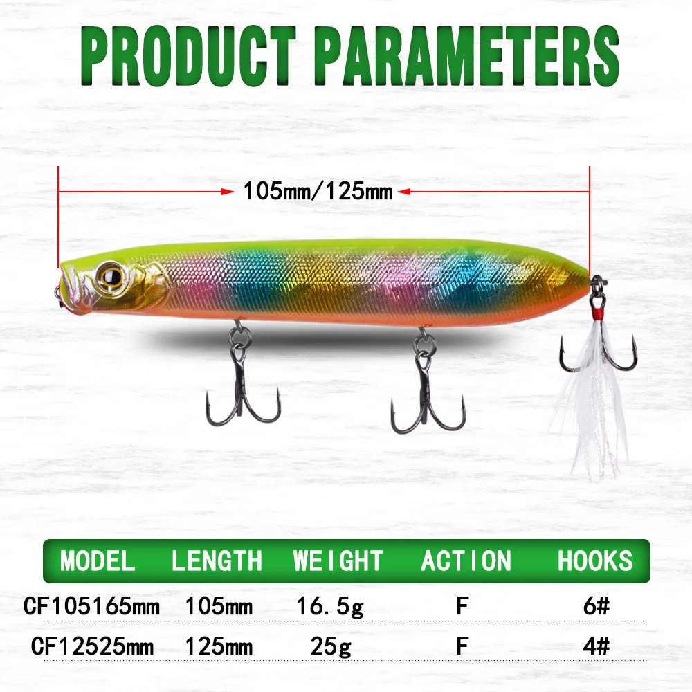 Señuelo de lápiz flotante jerkbait topwater para lubina - imagen 5