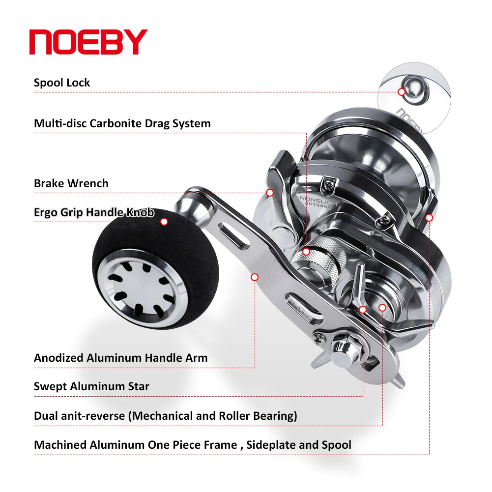 Carrete Slow Jigging NOEBY para señuelos en agua salada - imagen 4