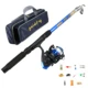 Set caña telescópica con carrete y bolsa de pesca ultraligera