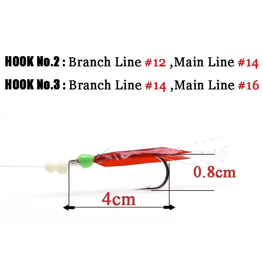 Sabiki de 9 garcetas para pesca vertical marina