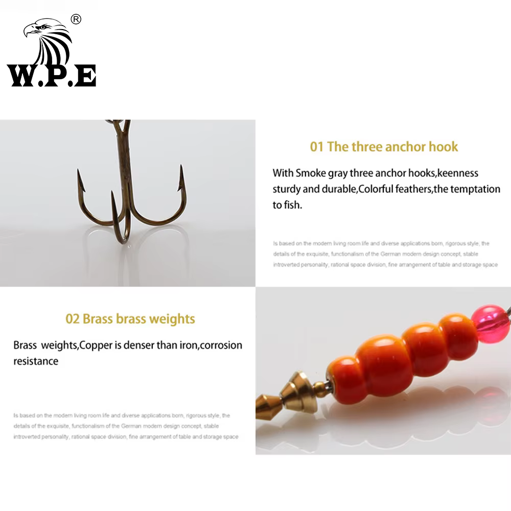 W.P.E Komodo Señuelo Giratorio de Latón – Ideal para Carpín y Lucio - imagen 2
