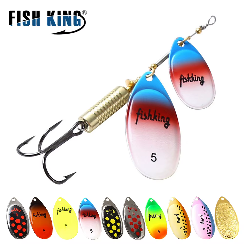 FISH KING señuelo metálico giratorio – Lanza larga para pesca