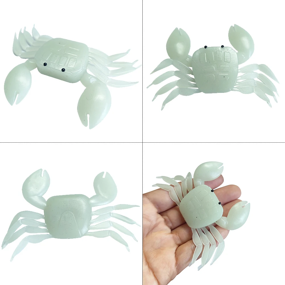 Señuelo de cangrejo de vinilo luminiscente con natación 3D - imagen 4
