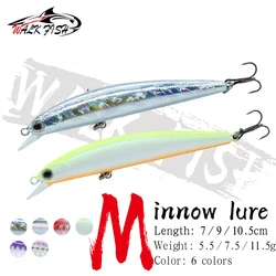 WALK FISH Señuelo Jerkbait Wobbler hundido largo para lubina