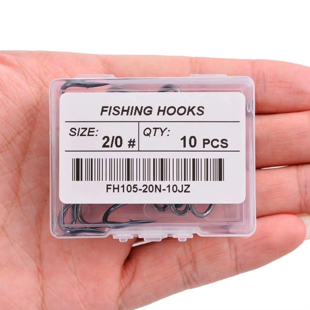Anzuelo doble acero carbono afilado para pesca de carpa mosca - imagen 4