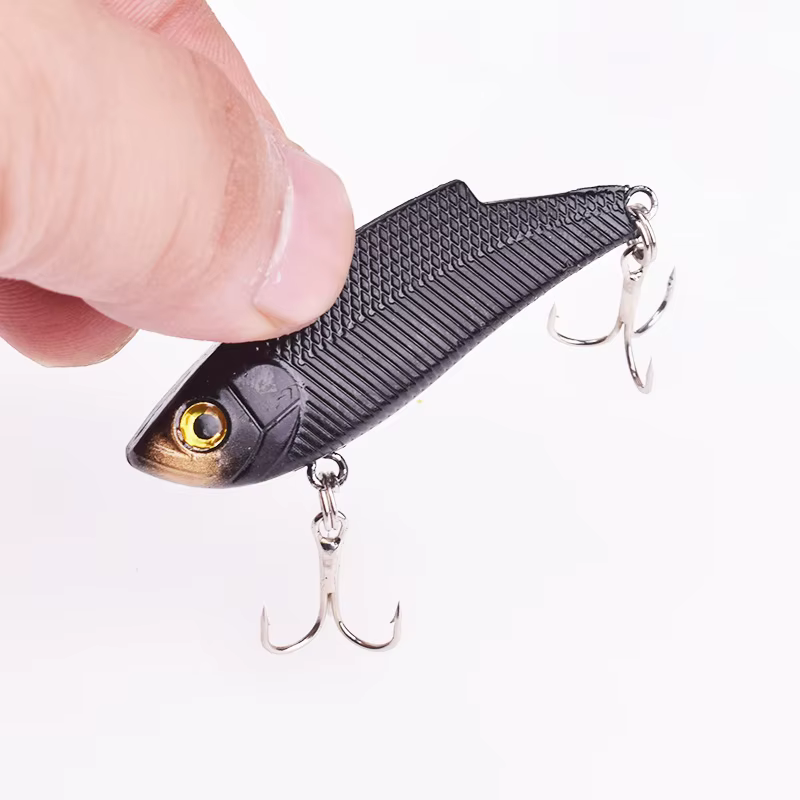 Señuelo duro con anzuelo triple para pesca en hielo – Plástico blando 9,5 g - imagen 4
