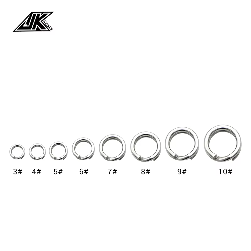 Anillos divididos pesca JK #3-#10 pesados para anzuelos asistencia mar - imagen 2