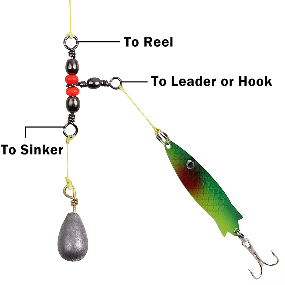 MNFT Conector Giratorio Triple T-Turn – Para línea cruzada de pesca - imagen 4