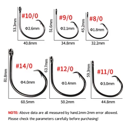 Anzuelos Circle Hook 3X Acero Carbono para Big Game