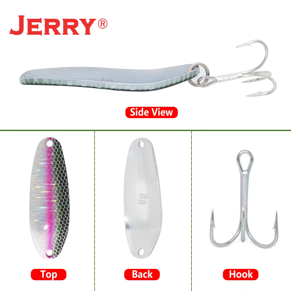 Jerry Wobbler Ajedrez – Señuelo metálico para trucha y lubina - imagen 4