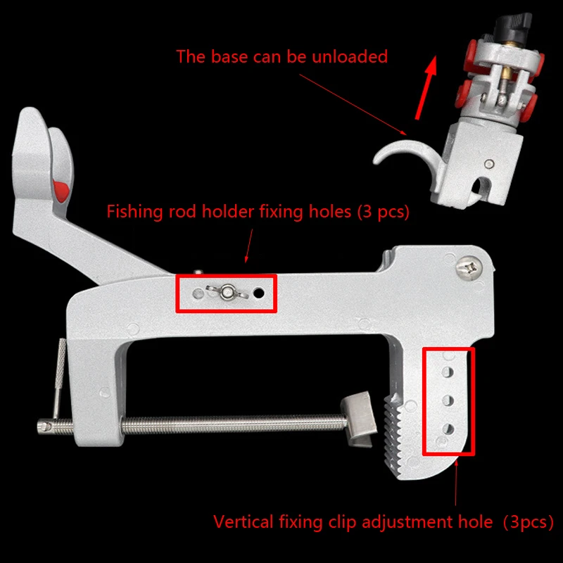Soporte ajustable para caña de barco en el mar, portátil duradero - imagen 3