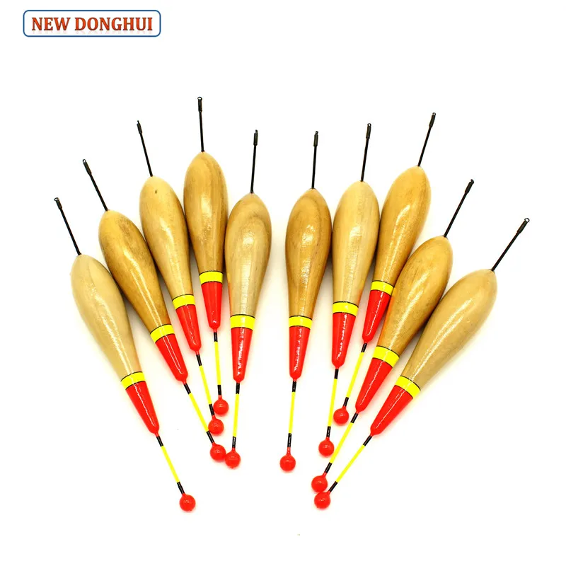 Flotadores Bobber cola larga Agape color madera para flotabilidad