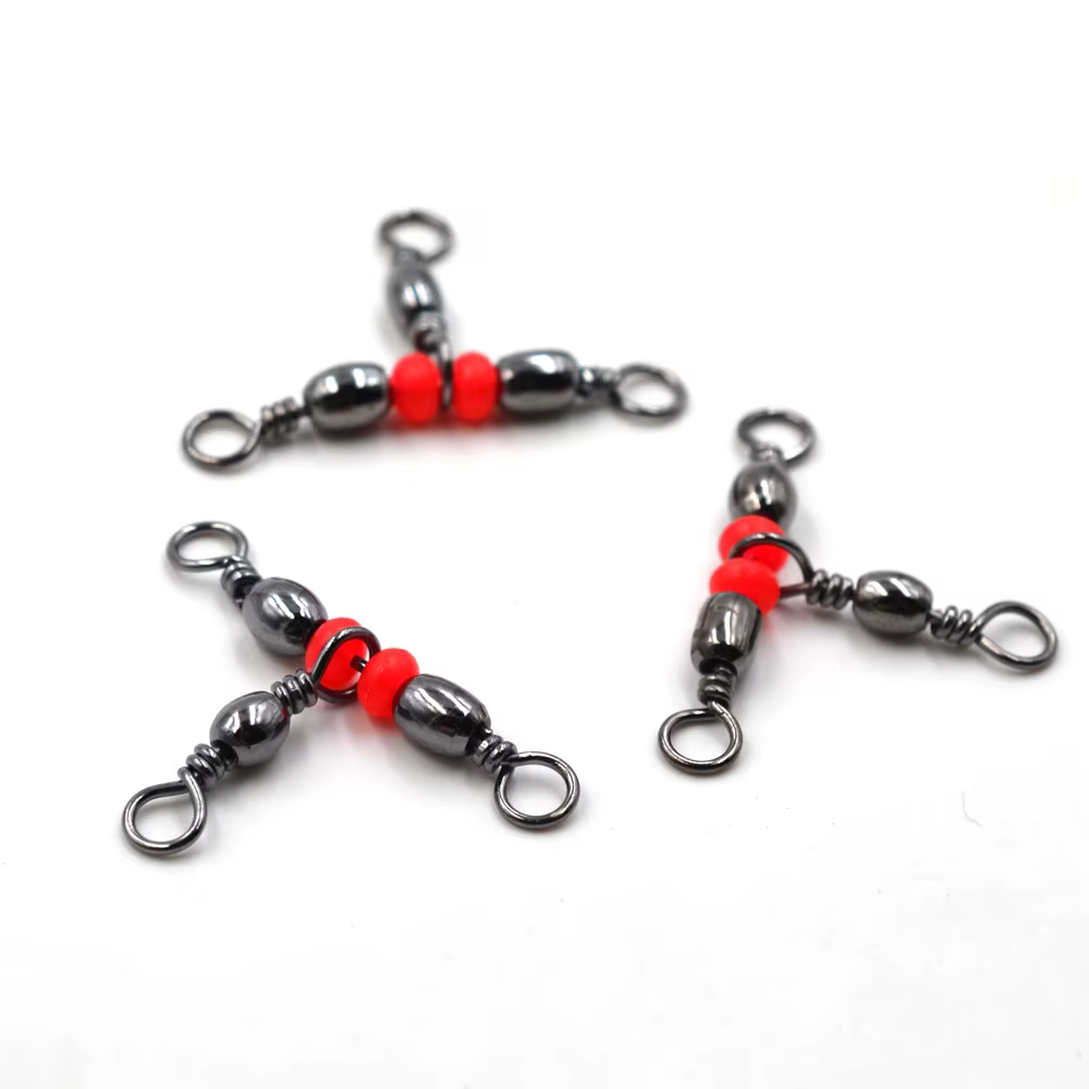 MNFT Conector Giratorio Triple T-Turn – Para línea cruzada de pesca