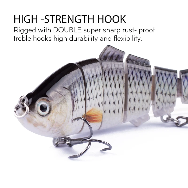 Hanlin Señuelo Swimbait Articulado Hundimiento – Para Lubina y Lucio