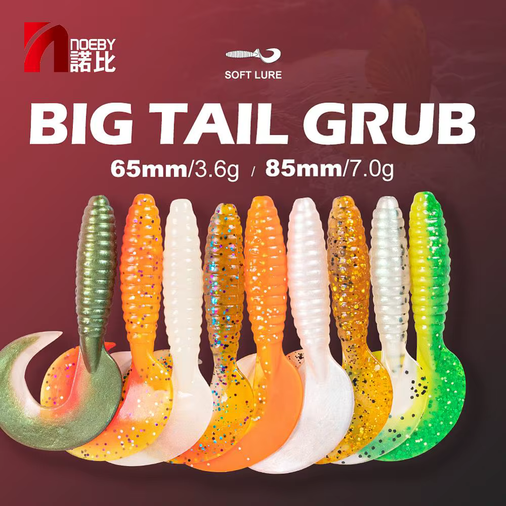 NOEBY Finesse Grub 65, vinilo tipo grub para pesca
