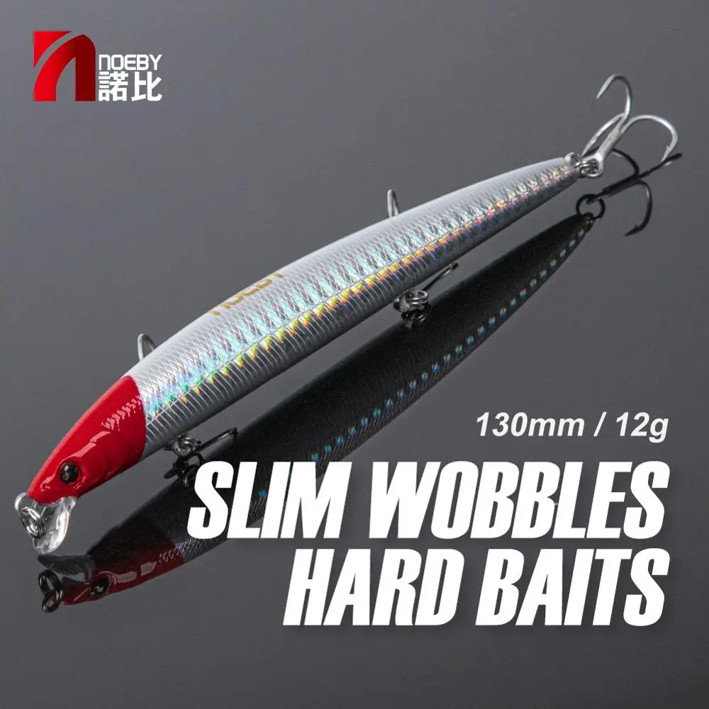 NOEBY Jerkbait Wobbler 130mm 12g – Señuelo duro flotante para pesca de pececillo