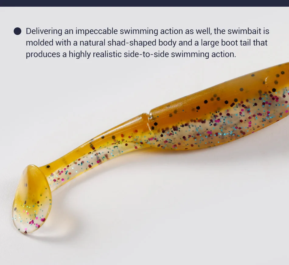 Detalle del material de silicona suave del señuelo