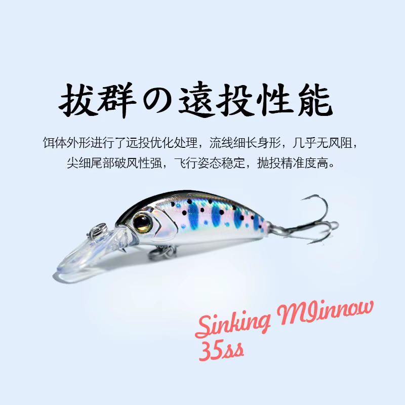 Señuelo Mini Minnow Crankbait – Cebo duro artificial para spinning - imagen 4