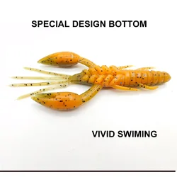 ESFISHING Craw – Cebo de silicona suave imitación cangrejo realista