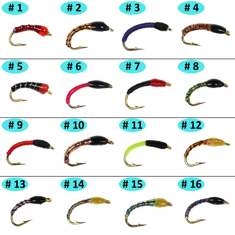 ICERIO Ninfas Midges Buzzer señuelos para pesca de trucha - imagen 3