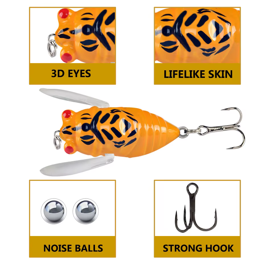 DHYJSFDC Señuelo Crankbait Topwater Minnow – Wobblers de pesca - imagen 5