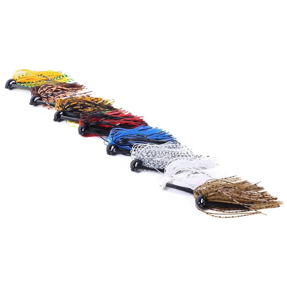 Jig Hengjia 10g con falda para pesca de bass