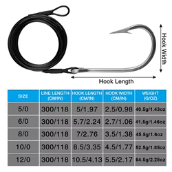 Anzuelos Tiburón 400LB Obsession – Lider nailon agua salada