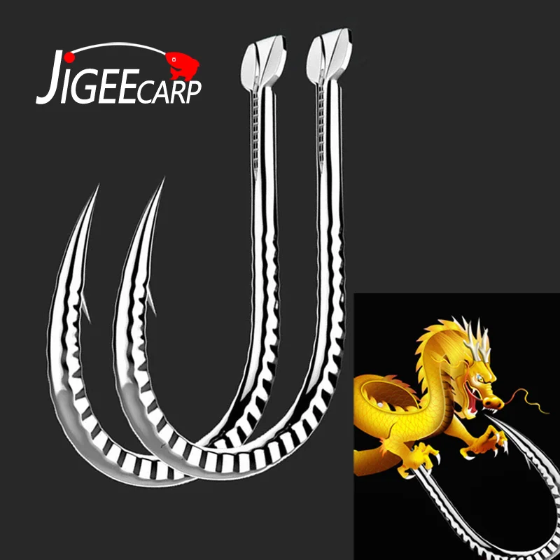 JIGEECARP Anzuelo de carpa forjado con dientes de dragón - imagen 2