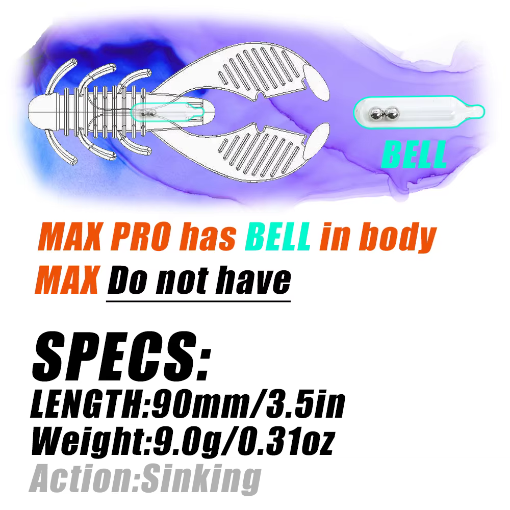 B & U Craws 90mm – Cebo suave camarón salado para lubina y carpa - imagen 2