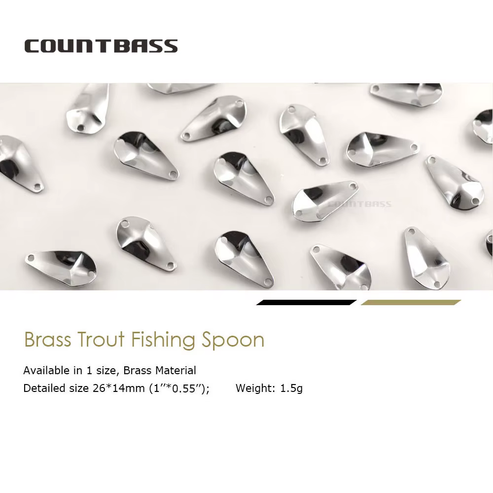 Cucharas COUNTBASS Latón Blanco – Cucharas giratorias para trucha y salmón - imagen 2
