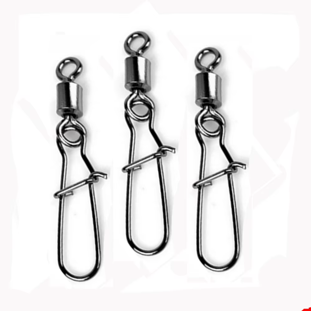Desviador giratorio inoxidable con mosqueton para pesca - imagen 3