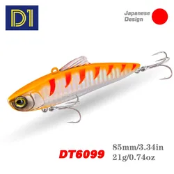 D1 Señuelo de hielo vibratorio VIB 85mm 21g Wobbler para lubina