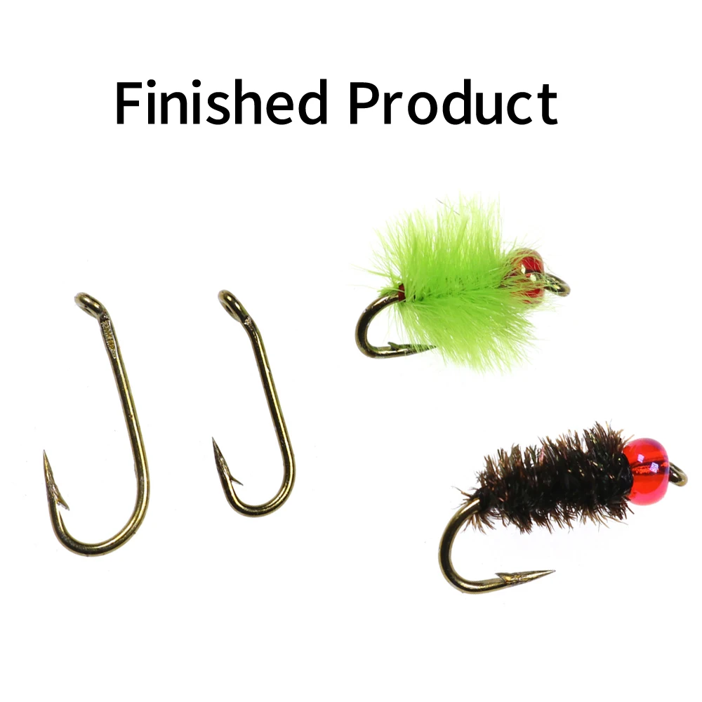 Anzuelos Ninfa Bimoo 2X Fuerte Bronce para pesca de trucha– Tallas 8-16