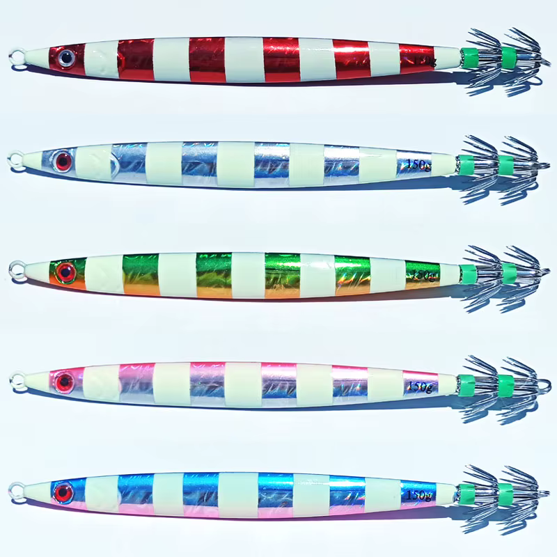Juego Jigging Luminoso 120g 150g para Calamar y Pulpo - imagen 4