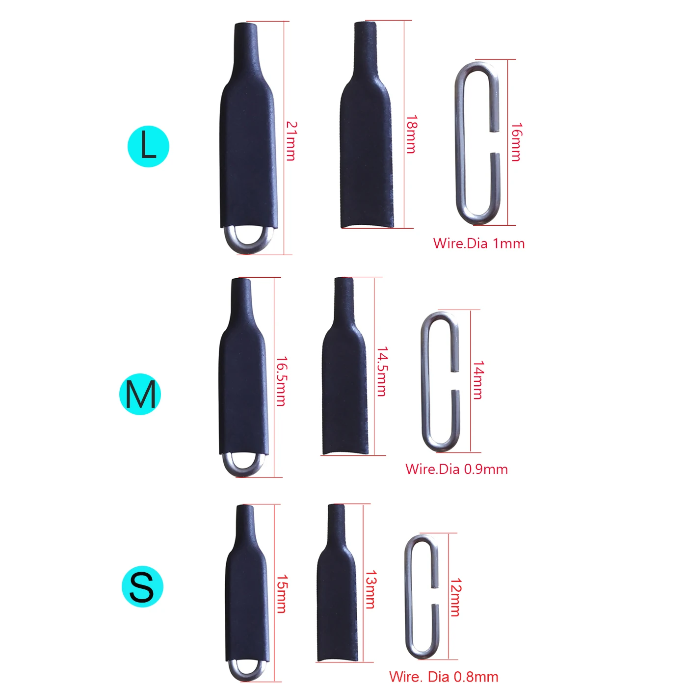 Clip rápido giratorio de acero con protector para pesca marina