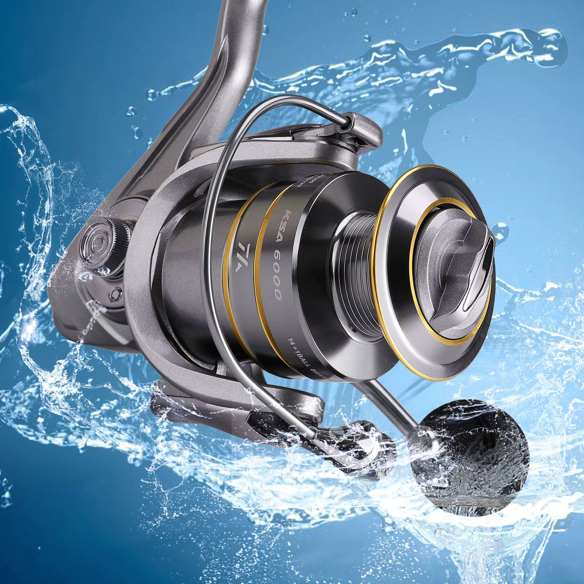 Carrete Spinning Acero Inoxidable – Arrastre hasta 15 kg