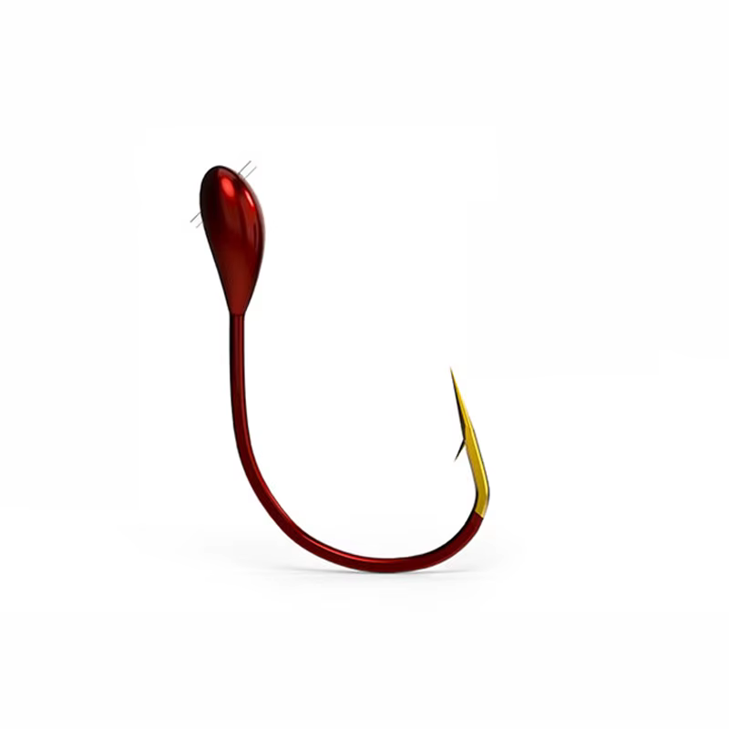 Anzuelos Jig Head Rojo – Plomo con Vinilo para Hielo - imagen 2