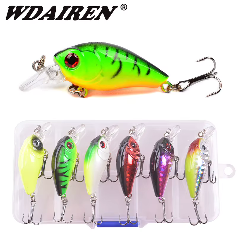 Kit de señuelos de pesca mixta con caja y anzuelos triples listos - imagen 3