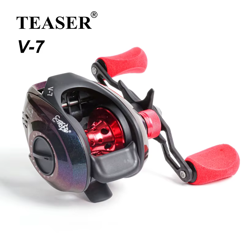 Carrete Baitcasting Teaser Alta Velocidad con Engranaje de Latón