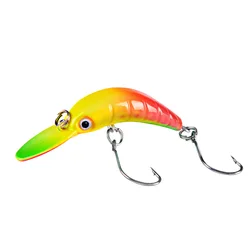 Crankbait minnow mini 5 cm 2,5 g con gancho unico para pesca