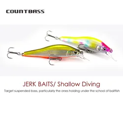 COUNTBASS Afundando Minnow 80mm – Señuelos jerk para la perca