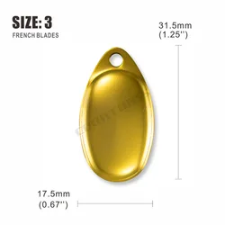 Countbass cuchillas giratorias francesas – Acero dorado para pesca