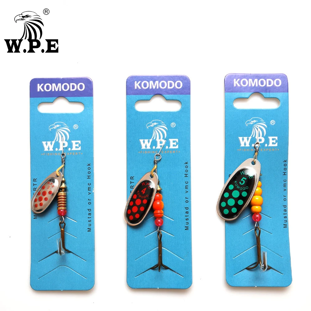 W.P.E. Cucharilla metálica para lubina con anzuelo triple