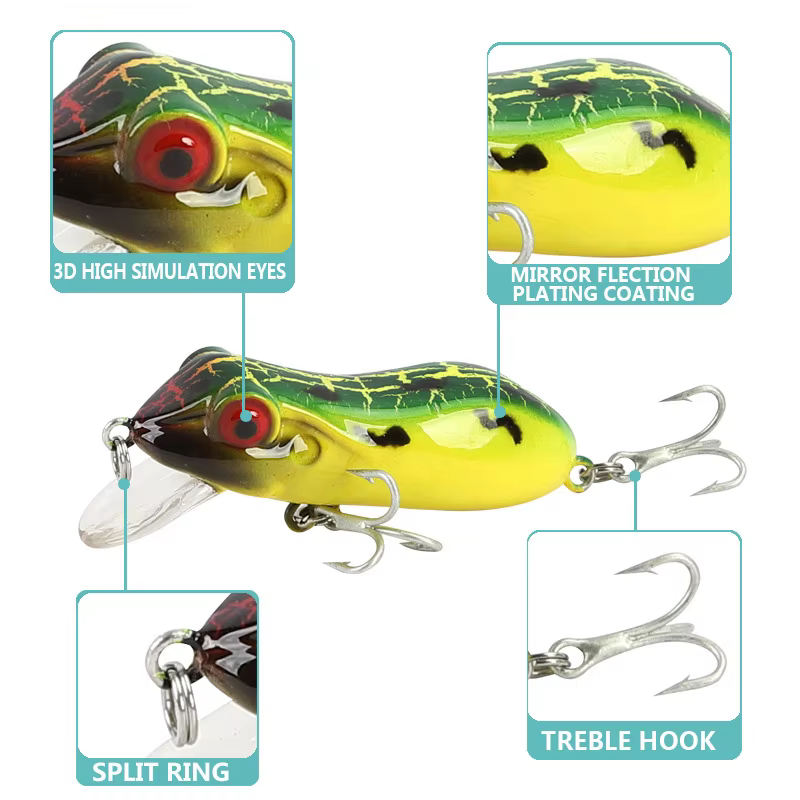 Crankbait flotante 5cm – Señuelo superficie para bass y lucio - imagen 3