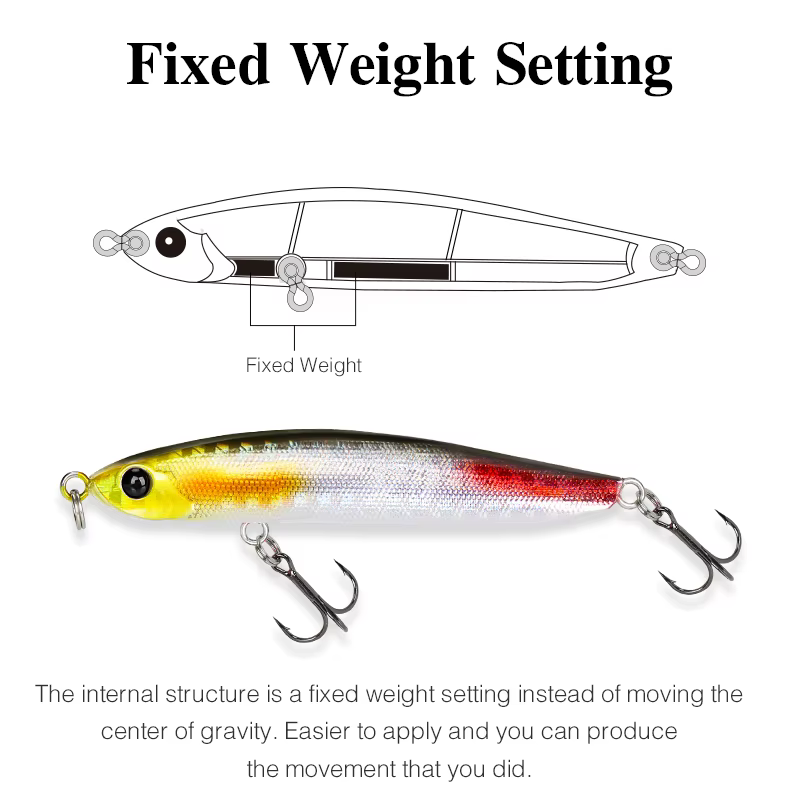 Tsurinoya Lápiz 70mm – Señuelo delgado para pesca - imagen 3